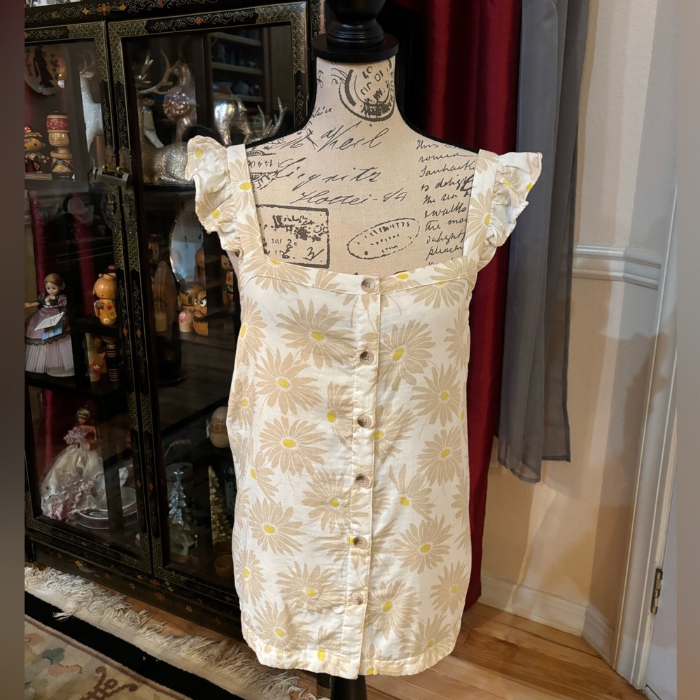 Torrid Double Gauze Daisy Ruffle Tank Top